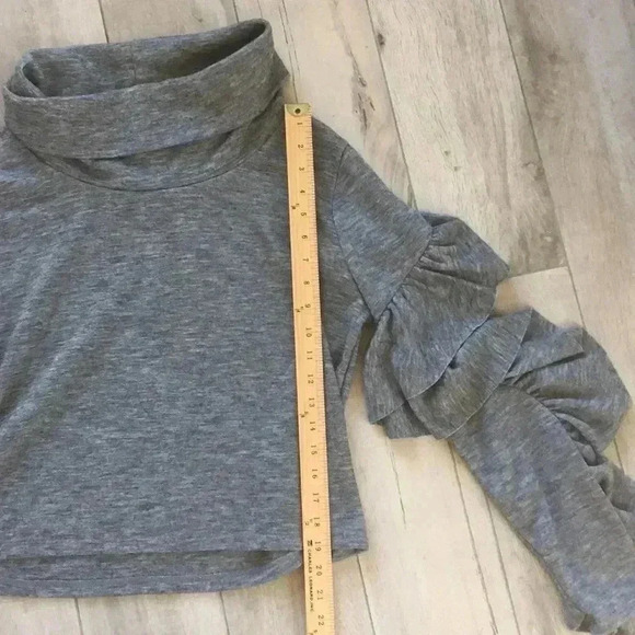 Leith funnel neck ruffle top - Picture 3 of 6